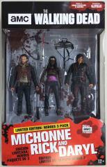 THE WALKING DEAD MICHONNE RICK AND DARYL 3-PACK ACTION FIGURE MC FARLANE
