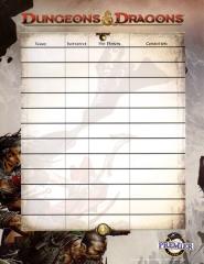 Initiative Tracker Sheet - D&amp;D 4e - Noble Knight Games