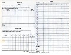 Football Scoring Pad Boardgame Noble Knight Games
