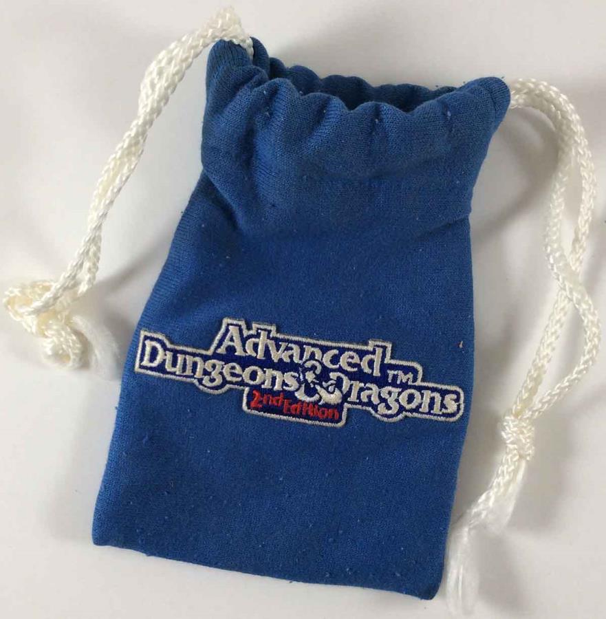 Ad D 2nd Edition Dice Bag Blue Rare Noble Knight Games