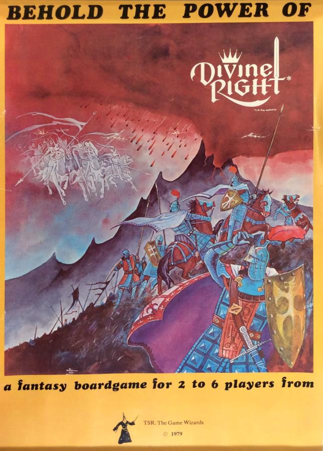 Divine Right Original Advertisement Poster Rare Noble Knight Games