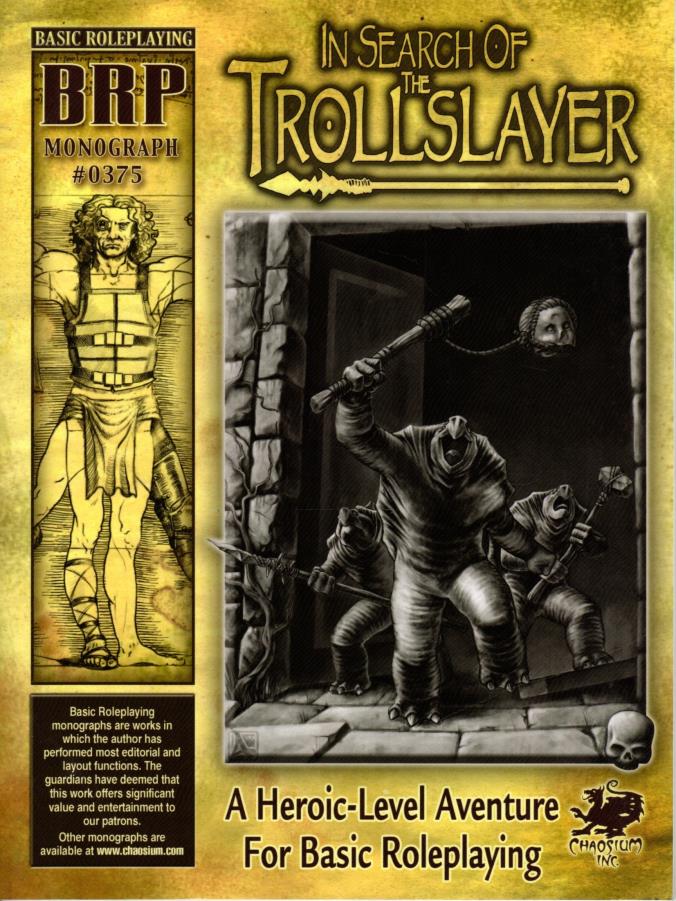 New Sealed BRP Softcover RPG In Search of the Trollslayer 