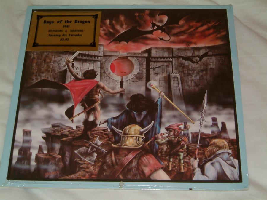 1981 Days Of The Dragon Calendar Rare Noble Knight Games
