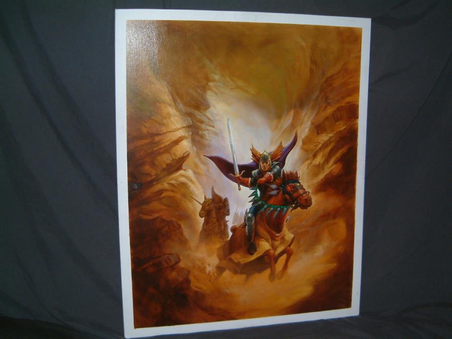 Tsr Ad D 2nd Edition Player S Handbook 18 X 23 Original Painting Original Art Noble Knight Games