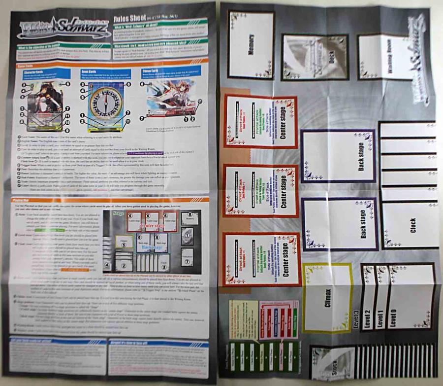 Weiss Schwarz Rules Sheet Play Mat Weiss Schwarz Noble