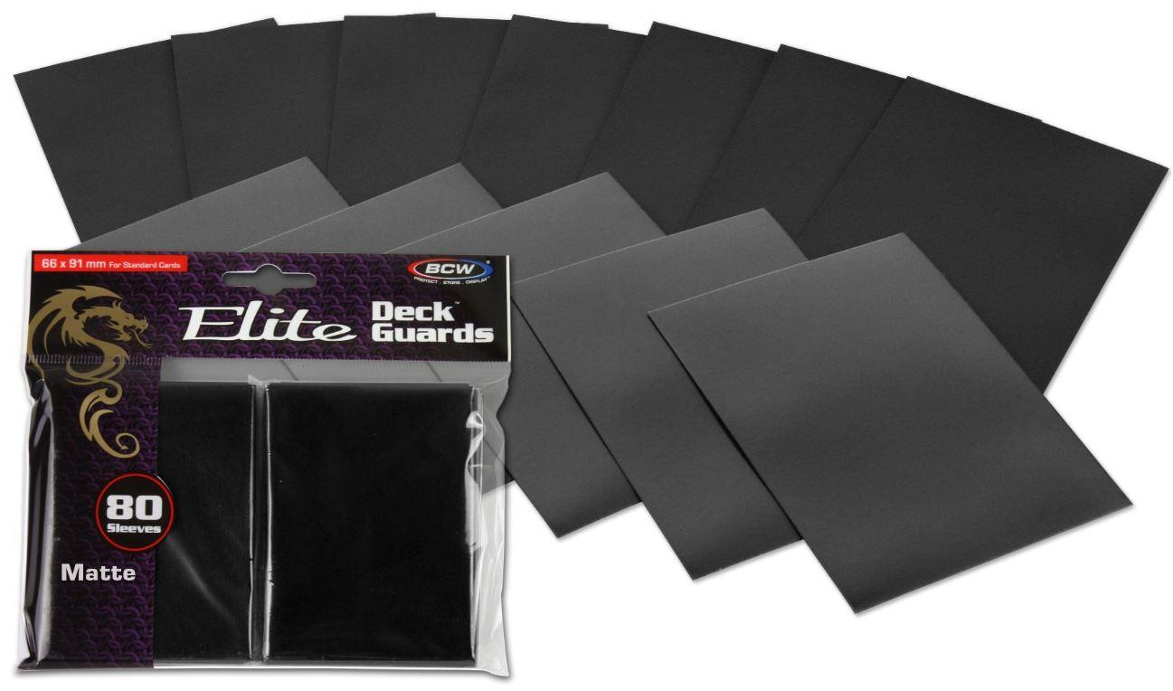 BCW Card Sleeves Elite Matte Card Sleeves Black (80) New eBay