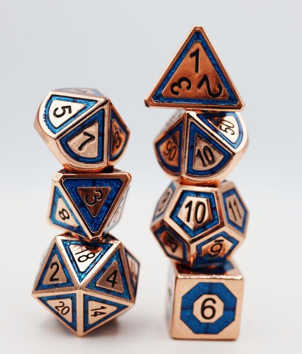 Foam Brain Games Dice Poly Set Teal w/Copper (7) New eBay