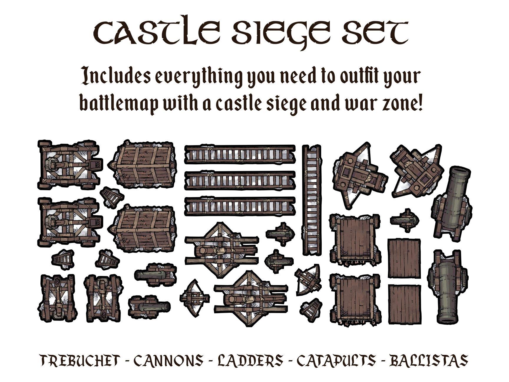 Geek Tank Games 2D Terrain 28mm Castle Siege Set MINT 863128000426 eBay
