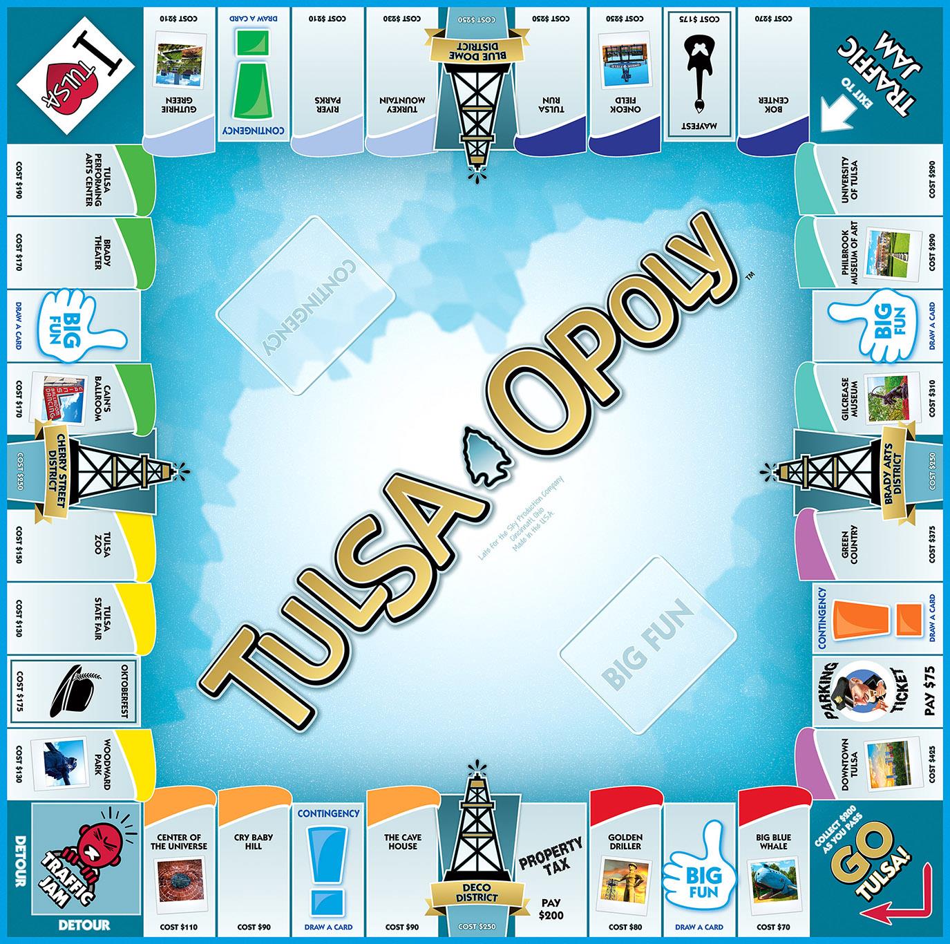 Late for the Sky Board Game TulsaOpoly SW eBay