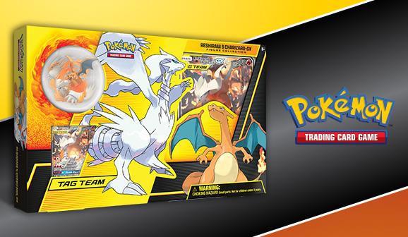 pokemon reshiram & charizard gx figure collection box