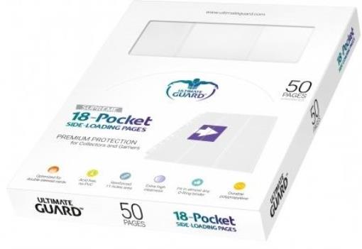 50 ULTIMATE GUARD 18-POCKET BLUE SIDE LOADING Card Pages Storage Sheets Binder