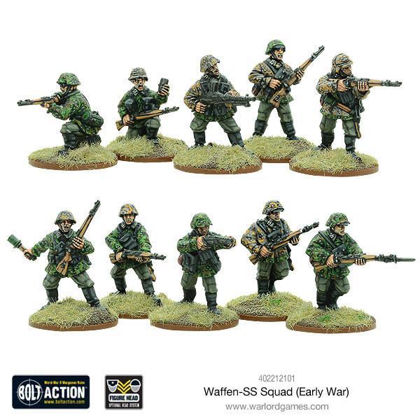 Warlord Bolt Action German 28mm Early War Waffen Ss Squad Box Mint Ebay ...