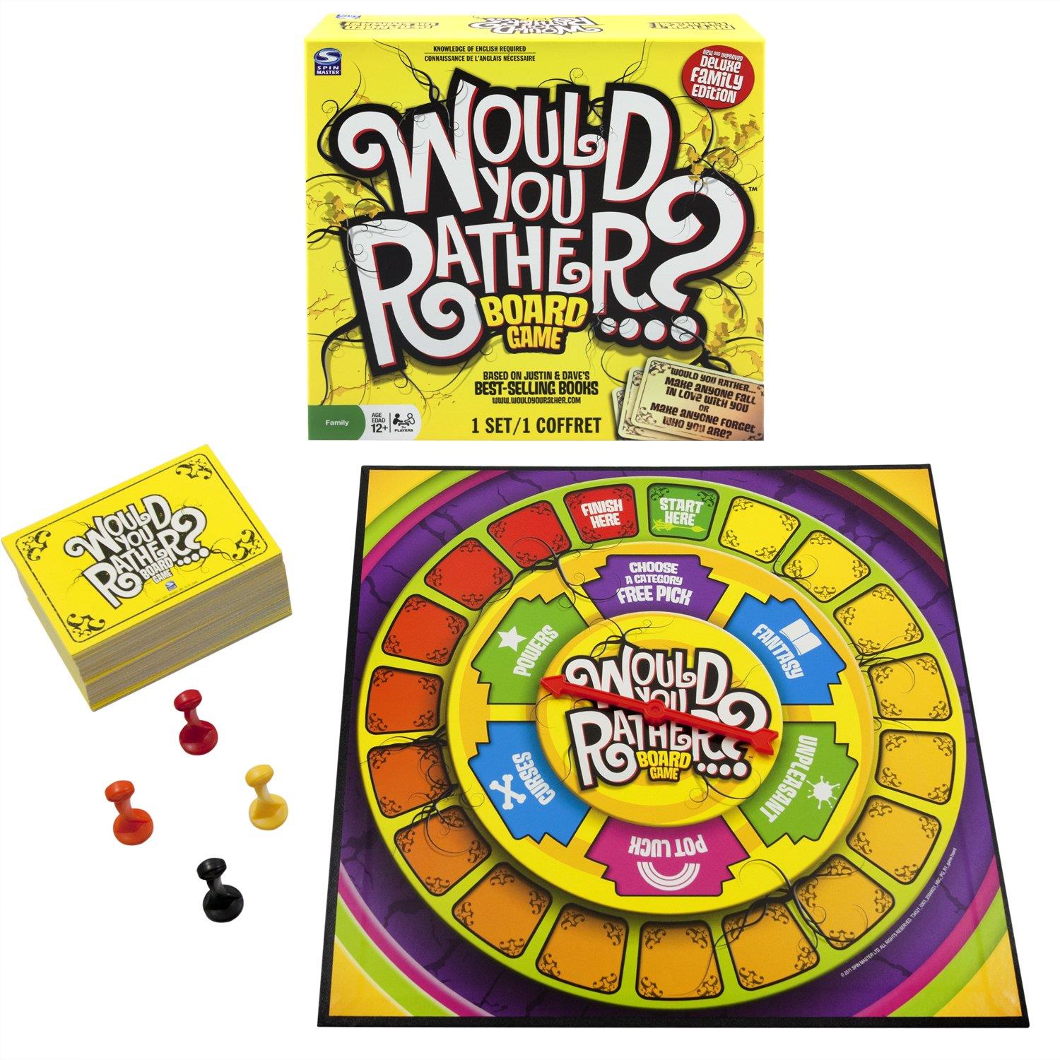 Spin Master Boardgame Would You Rather Board Game (Deluxe Family Ed) EX