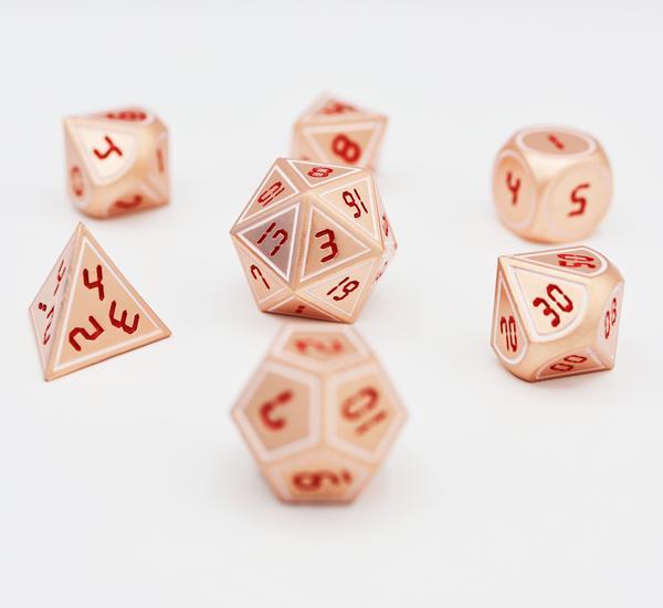 Foam Brain Games Dice Poly Set - Digital Copper White w ...